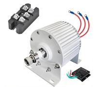 HENGJINGTR 110V,High Power 3000W110V/220V Gearless Permanent Magnet Generator Three-Phase AC Rare Earth Alternator with Controller for Wind Turbine (Low Noise,with Base)