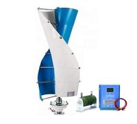 HENGJINGTR 12V, 16000W No Noise 12V-220V Vertical Wind Turbine, 2 Blades Household Magnetic Levitation Wind Turbine Kit, W/Controller for Home, Garden Lighting