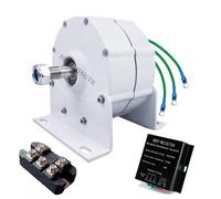 HENGJINGTR 12V 24V 48V Low-Speed Gearless Permanent Magnet Generator, 8000W DIY Wind Turbine Kit Compatible, High Torque Output(With Base),220V