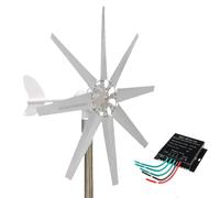HENGJINGTR 12V, Low Start-Up Speed 12000W Wind Turbine with Controller, 12V 24V 48V 8 Blades High Efficiency Horizontal Windmill Off Grid System Home RV Farm
