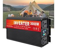 HENGJINGTR 1500W Pure Sine Wave Inverter DC 12V/48V/72V To AC 110V/220V 60Hz Power Inverter Converter 3000W Peak Car Power Inverter with LED Display 2 AC Sockets,72V TO 220V