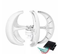 HENGJINGTR 16000W Efficient Small Vertical Wind Turbine,Vertical Axis Wind Turbine Generator, 5 Blades for Outdoor Factory Power Generation (12V 24V 48V 220V),12V
