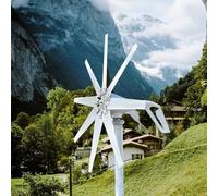 HENGJINGTR 220V,10000W 8 Blades Vertical Axis Wind Turbine Kits+ Permanent Magnet Generator Power, with Charge Controller Off Grid System for Home Industrial(12V-220V)
