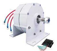 HENGJINGTR 220V,12000W Horizontal Axis Permanent Magnet Generator,12V 24V 48V 3 Phase Synchronous Alternator Windmill Off Grid System with Controller