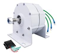 HENGJINGTR 220V,12000W Low Wind Start 110V/220V Gearless Permanent Magnet Generator, Low Speed AC Alternator Generators with Base Use for Wind Turbine