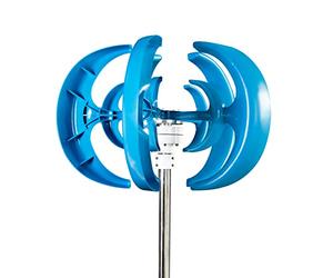 HENGJINGTR 220V Vertical Wind Turbine Generator, 19000W 12V 24V 48V 3 Phase with 5 Blades No Noise Portable Wind Turbine, Generator Home RV Farm Wind Solar Hybrid System,12V