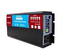 HENGJINGTR 3000 Watt Pure Sine Wave Power Inverter, with 1 AC Outlets And LCD Display 12V 24V 48V 60V 72V To 110V/220V AC To DC Converter for Truck Power Inverter,72V to 220V