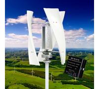 HENGJINGTR 4000W Free Energy Vertical Windmill Generator, 220V-12V 3 Blade for Marine, Street Lighting Breeze Start Wind Turbines Generator Kit W/Controller,48V