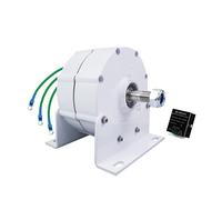 HENGJINGTR 4000W Low RPM Free Energy Permanent Magnet Generator, 400Rpm 12V 24V 48V 220V DIY 3 Phase AC Alternator with Base for Wind/Water Turbine,24v