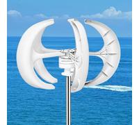 HENGJINGTR 48V,10000W Vertical Wind Turbine Windmill,12V 24V 48V Wind Energy Generator Eectric Generator Home Appliance Camping for Garden Outdoor Lighting(White)