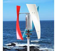 HENGJINGTR 48V,Dual Bearings Vertical Axis Wind Turbine Generator, 2000W-6000W 12V 24V 48V 3 Blades Low Noise Rotation Wind Turbine Generator for Windmill Home Farm Wind Generator (Low Noise)