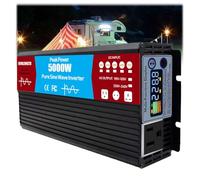 HENGJINGTR 5000 Watt DC12V 24V 48V 60V 72V To AC 110V/220V Power Inverter Pure Sine Wave for Vehicles, RV, Truck Split Phase Inverter with LED Display/1 AC Outlets,48V TO 110V