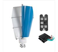 HENGJINGTR 6000W-8000W Vertical Axis Wind Turbine Generator Kit,2-Blade Wind Power System with MPPT Controller for Home, Backyard, Farm & Street Lighting,48V