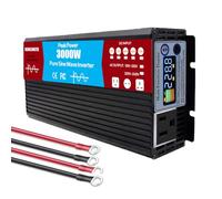 HENGJINGTR 72V To 110V, 3000 Watt Power Inverter for Vehicle, Solar Inverter System, RV, Off Grid,Camping with 1 AC Outlets, LCD Display, Car Power Inverter