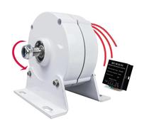 HENGJINGTR 8000W Low Speed Gearless Permanent Magnet Generator, 24V 48V 220V Portable Vertical Helix Wind Power Turbine Generator Kit (With Base),12V