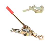 HENGJINGTR Double Hook Rope Tensioner, 1T/2T Wire Rope Tensioner, Tractor, Multifunctional Manual Winch with Cable Clamp Suitable for Cable Traction And Construction Site Hoisting,1t