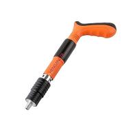 HENGJINGTR Woodworking and Decoration Integrated Air Nailer,Manual Steel Nail Gun Tool 3 Gears Adjustable Wall Nail Guns for Concrete Wall(Orange)