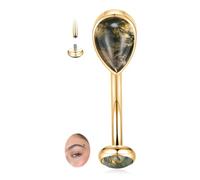 hengkaixuan G23 Titanium Eyebrow Ring 16G Rook Daith Tragus Helix Piercing Internal Threaded Curved Barbell Vertical Labret Lip Jewellery Small Belly Button Ring