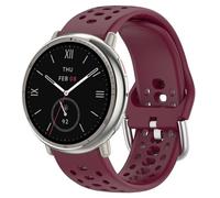 hengkang Fit for Amazfit Active 2 Watch Bands Women Men, Adjustable Sport Soft Straps Wristbands Silicone Replacement Bands Fit for Amazfit Active 2 A2437 Smartwatch (Wine Red)