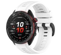 Hengkang Watch Band, Soft Silicone Replacement Straps for Garmin Approach S70 42mm/47mm, Lightweight, Hypoallergenic, Fits 5.5-8.5inch Wrists, White