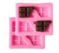 HengKe 2 Pcs Half Chocolate Shape Soap Silicone Mold, hocolate Fondant Mold Cake Topper Decoration Candle Resin Mould Chocolate,Polymer Clay,Soap,Crafting Projects