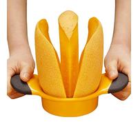 HengKe Mango Slicer Peeler Cutter Splitter Pitte with Stainless Steel Blade Fruit Divider Ergonomic Rubber Grip Handle Non Slip Extra Large Mango Cutter Divider