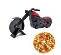 HengKe Motorcycle Pizza Cutter - Premium Anti-rust Stainless Steel pizza slicer Sharp Blade- Fit for Cutting Pizzas, Cakes, Waffles, Pancakes and More