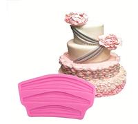 HengKe Ribbon decoration Mold for Sugarcraft Cake Decoration, Cupcake Topper,Fondant Silicone Mold, Pie Crust Mold, Lace Silicone Mold, Polymer Clay, Soap Wax Making Crafting Projects