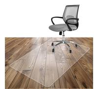 HengLiSam Transparent Office Chair Mat for Hardwood, Tile - Clear Thick PVC Mat, Floor Protector - Waterproof, Anti-Noise - Indoor (120x90 cm)