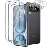 Hengnewro For Honor Magic 8 Pro Air for Tempered Glass, 3 Pieces Tempered Glass with 3 Pieces Camera Protection, 9H Hardness Tempered Glass Anti-Scratch HD Glass Film