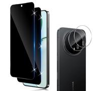 Hengnewro For Honor Magic 8 Tempered Glass Privacy Screen, 2 Pack Protective Film Privacy Screen Accessories with 2 Pieces Camera Protection, 9H Hardness, Shockproof