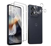 Hengnewro For Motorola Moto G56 5G for tempered glass, 2 pieces armoured protection glass with 2 pieces camera protection, 9H hardness armour anti-scratch HD glass film