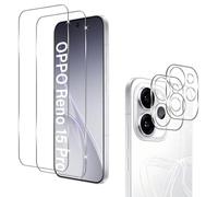 Hengnewro For OPPO Reno 15 Pro for Tempered Glass with Camera Protective Film, 2 Pieces Tempered Glass with 2 Pieces Camera Protection, 9H Hardness Tempered Glass Anti-Scratch HD Glass Film