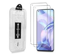 Hengnewro For Xiaomi Mi 11 Lite 4G/5G/5G NE for tempered glass [car installation], 2 pieces armoured protection glass, 9H hardness screen protector, anti-scratch HD anti-fingerprint film
