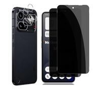 Hengnewro Privacy Screen for Nothing Phone 4A PRO for Tempered Glass 2+2 | Privacy screen protector + 2 pieces camera protection, 9H hardness scratch-resistant screen protector