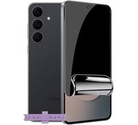 Hengnewro Privacy Screen Protector for Samsung Galaxy S25 FE, Hydrogel Film, Transparent HD Soft TPU Screen Protector with Alignment Frame, Anti-Spying Privacy Anti-Scratch Film