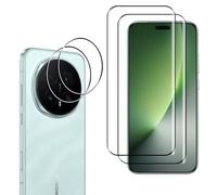 Hengnewro Tempered Glass for Honor Magic 8 Pro, Pack of 2 Scratch-Resistant Screen Protector with 2 Pieces Camera Film, HD Clear Bubble-Free, Ultra Above 9H+ Tempered Glass