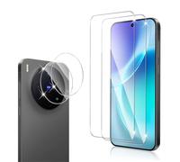 Hengnewro Tempered Glass for VIVO X300, Pack of 2 Scratch-Resistant Screen Protector with 2 Pieces Camera Film, HD Clear Bubble-Free, Ultra Above 9H+ Tempered Glass