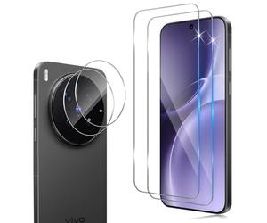 Hengnewro Tempered Glass for VIVO X300 PRO, Pack of 2 Scratch-Resistant Screen Protector with 2 Pieces Camera Film, HD Clear Bubble-Free, Ultra Above 9H+ Tempered Glass