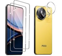 Hengnewro Tempered Glass for Xiaomi Poco F7 Ultra, Pack of 2 Scratch-Resistant Screen Protector with 2 Pieces Camera Film, HD Clear Bubble-Free, Ultra Above 9H+ Tempered Glass