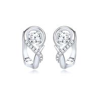 HengNing Magnetic Earrings for Women Weight Loss EarAcupressure Magnetherapy Detoxi Earrings,925 Silver Cubic Zirconia Magnetic Therapy Burning Fat Hypoallergenic(2pairs)
