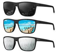 HENGOSEN Polarised Sunglasses-for-Men Mens Sunglasses: Classic Sun Glasses with UV400 Protection Fishing Driving Golf 3 PACK