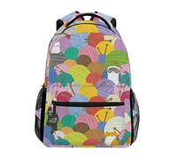 hengpai Cats In Yarn Balls And Knitting Backpacks College School Book Bag Travel Hiking Camping Daypack