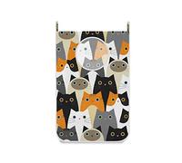 Hengpai Kids Cute Hanging Laundry Hamper Bag Dirty Clothes Bag Basket Fabric Wash Bag with Door Wall Hooks,220