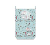 Hengpai Kids Cute Hanging Laundry Hamper Bag Dirty Clothes Bag Basket Fabric Wash Bag with Door Wall Hooks,Elephant Riding Car Baby