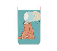 hengpai Kids Cute Hanging Laundry Hamper Bag Dirty Clothes Bag Basket Fabric Wash Bag with Door Wall Hooks,Cute Sloth