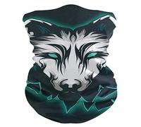 hengpai Neck Gaiter Man Neck Mask, Balaclava Face Mask Bandana Cool Majestic Mint Wolf