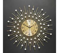 Hengqiyuan Extra Large Wall Clock for Living Room Bedrooms Office Kitchen Metal Silent Modern Wall 3D Art Decor Clocks Suitable for Most Wall Sizes,D 23.62x25.59in