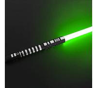 Hengqiyuan Green Lightsaber, Star Wars Replica Toy for Kids, Metal Handle, USB Charging, Real Experience, Dueling