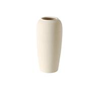 Hengqiyuan Large Ceramic Vase Rustic Vase 30Cm Tall Modern Minimalist Home Decor Non-Slip Base Handmade Line Textured for Farmhouse Decoration Wedding Centerpiece, White